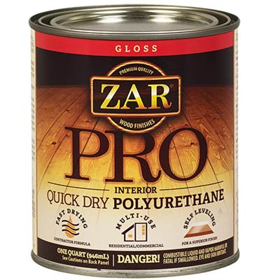 ZAR PRO QUICK DRY POLYURETHANE - Быстросохнущий профессиональный полиуретановый лак для  внутренних работ